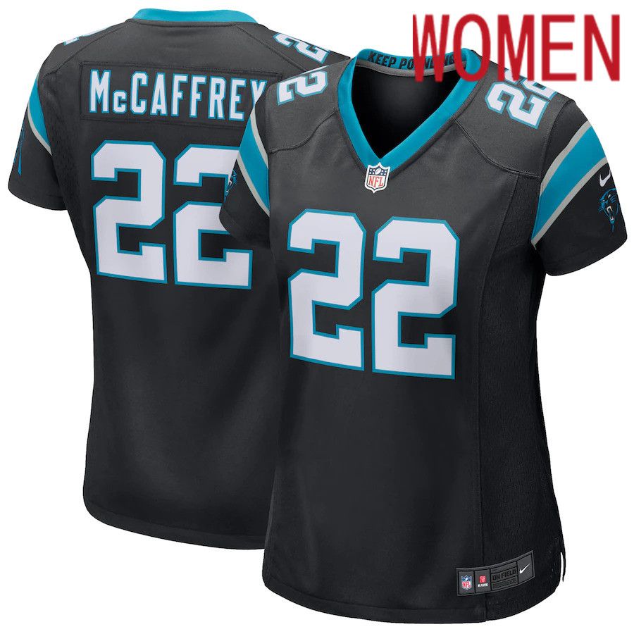 Women Carolina Panthers #22 Christian McCaffrey Nike Black Player NFL Jersey